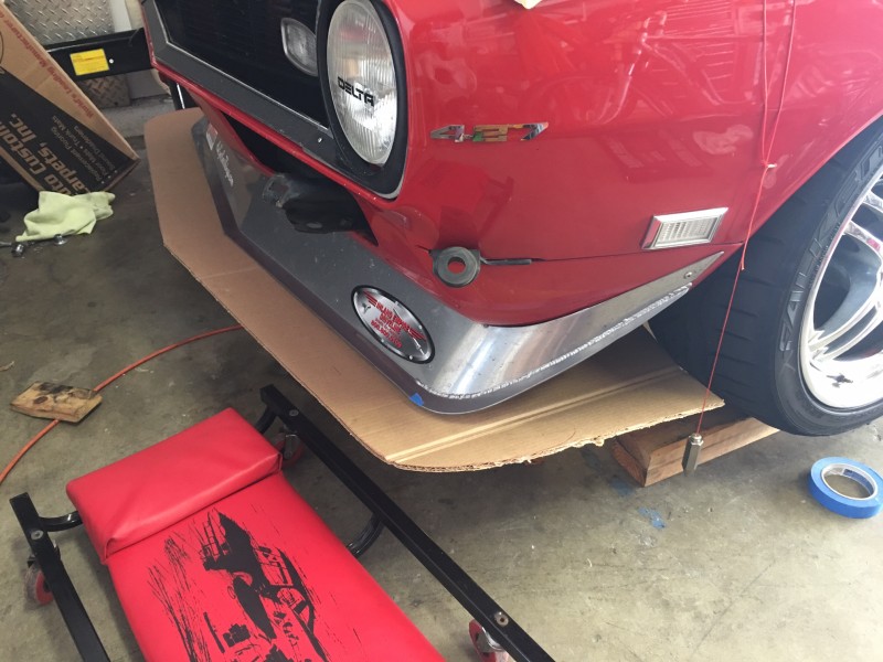 DIY splitter fitup 1968 Camaro