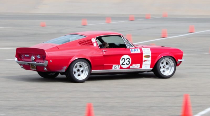 Tom Berry in John Fendel's 1968 Mustang NMCA West Hotchkis Autocross September 2017