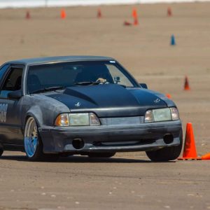 Danny Leetch Autocross Fox Body Mustang action shot 5