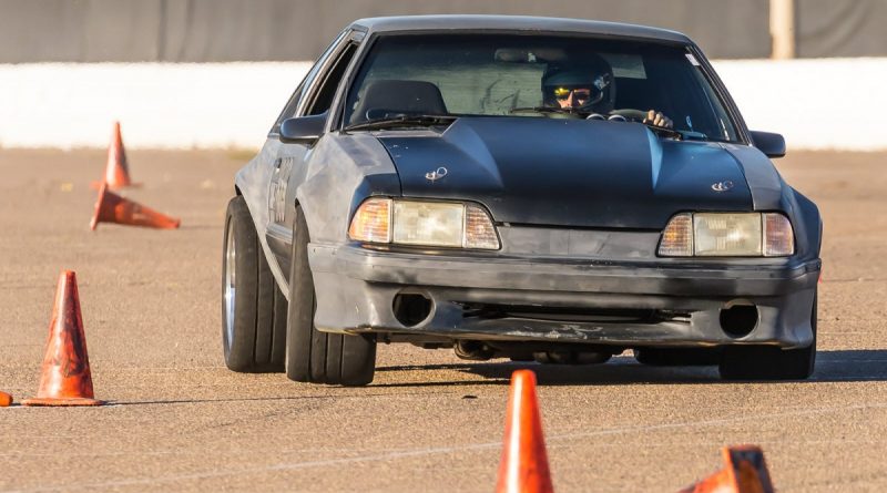 Danny Leetch Autocross Fox Body Mustang action shot