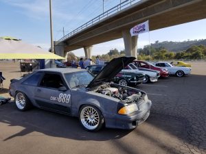 Danny Leetch Autocross Fox Body Mustang pits 1