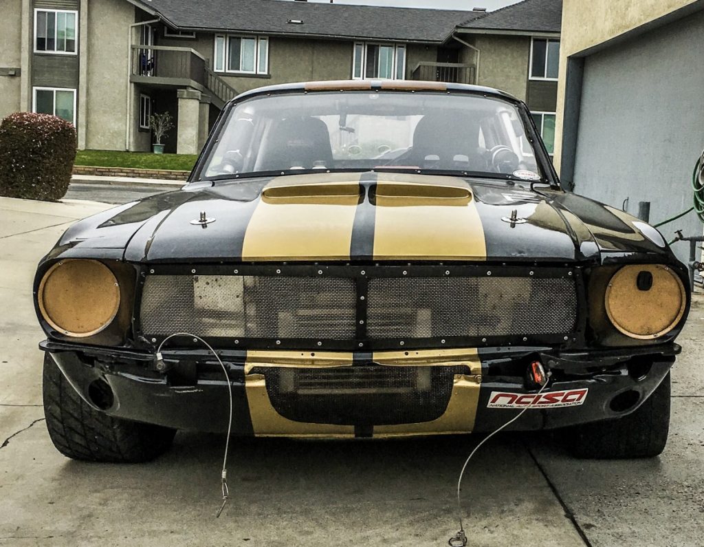 road race 67 Mustang front end picture