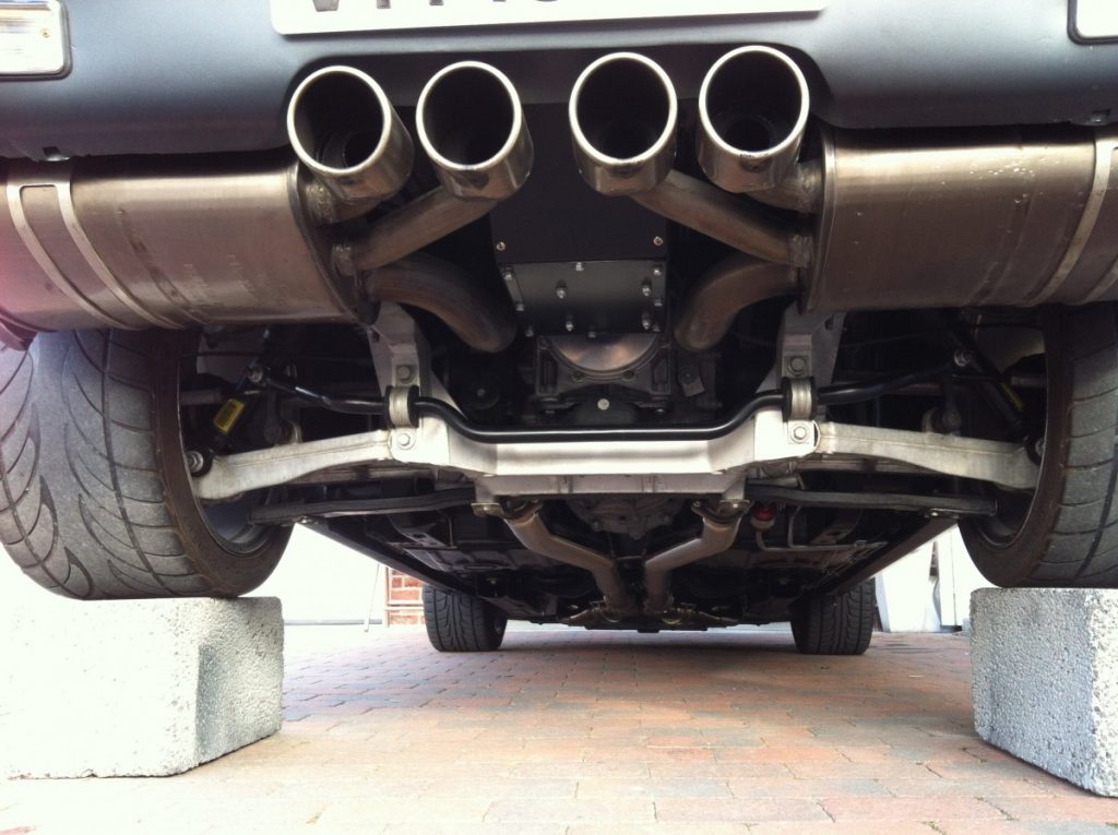 Tommy Toemmerdal C5 Z06 swapped 1967 Camaro rear IRS center exhaust