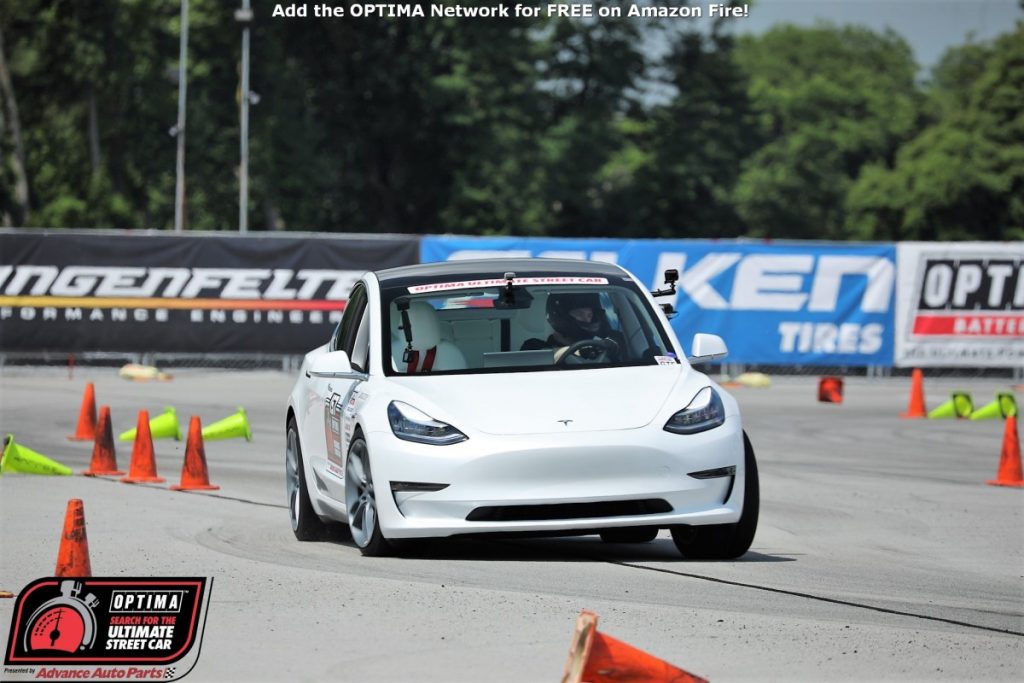 John Laughlin Tesla Model 3 Autocross Optima 1