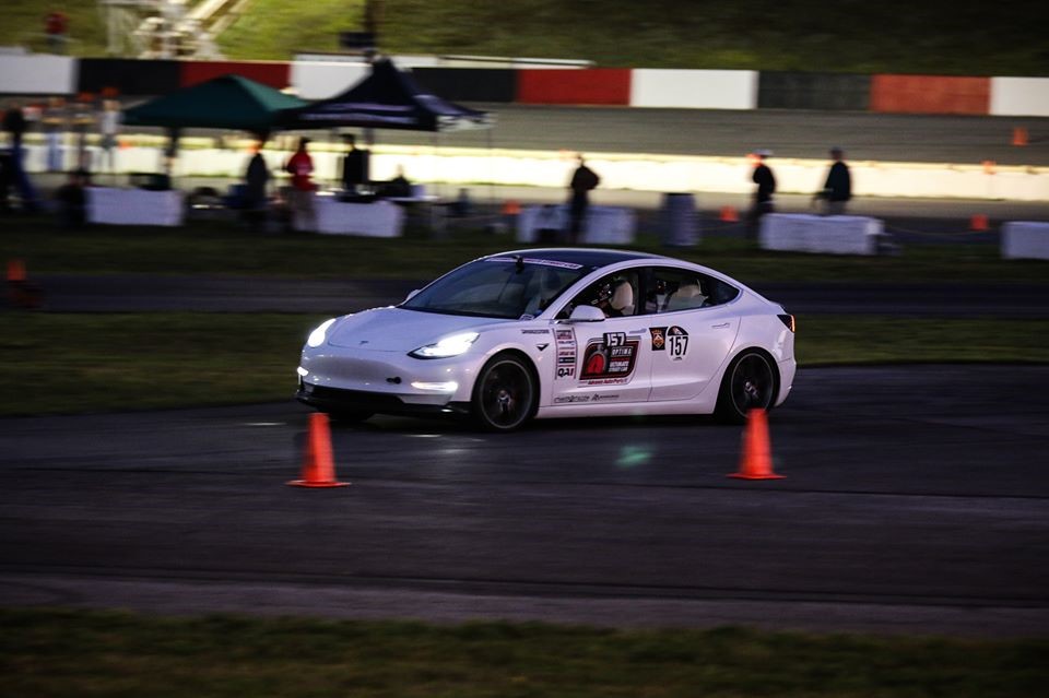 John Laughlin Tesla Model 3 Autocross UMI King of the Mountain