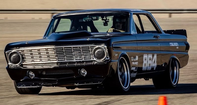 Pro Touring 1964 Ford Falcon head shot autocross